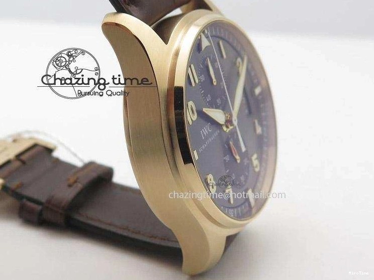 MIROTIME 0329 Pilot Chrono RG 3878 ZF Best Edition Grey Dial On Brown Leather Strap A UrbanChic 7330